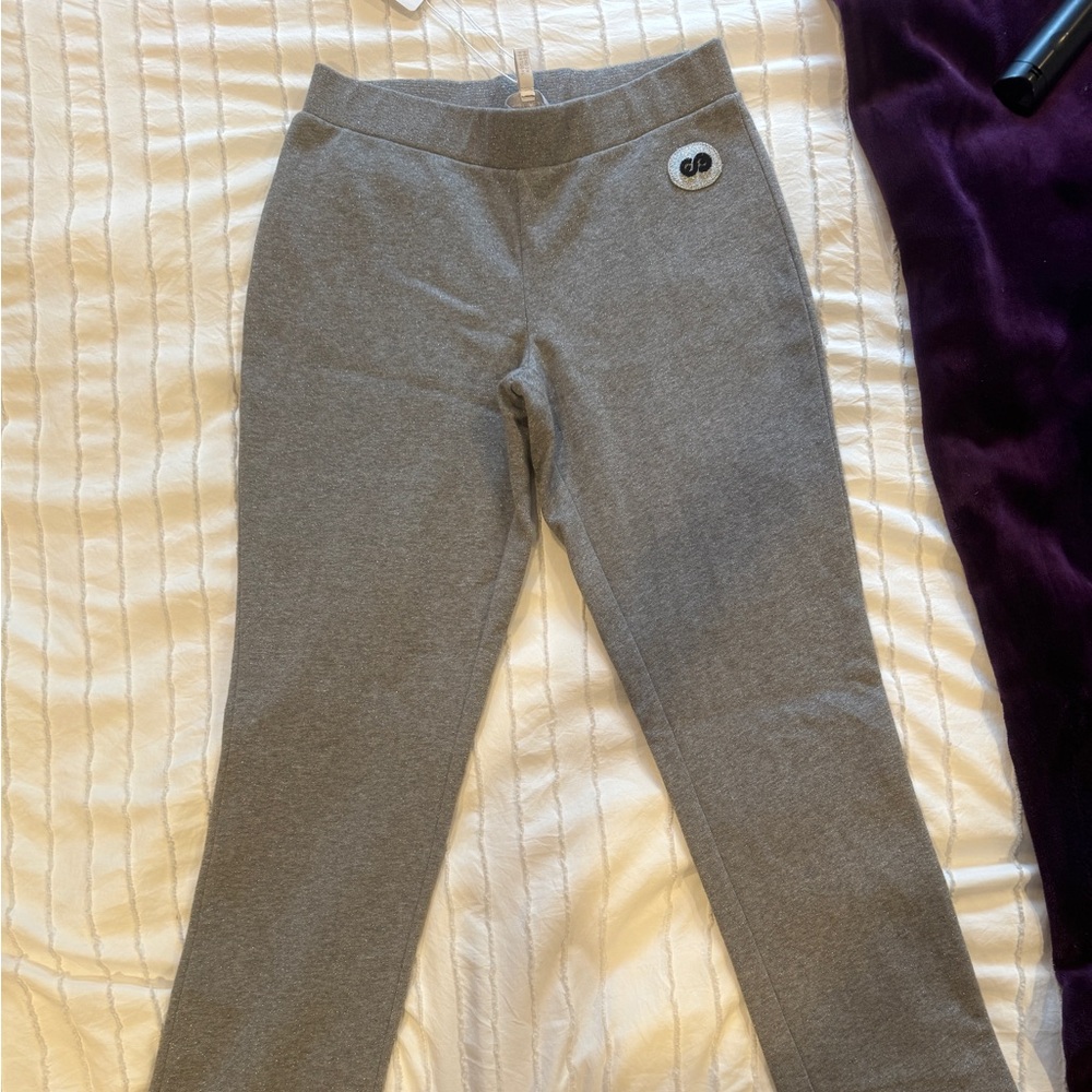 XS grey sparkle Escada Sport sweatpants
